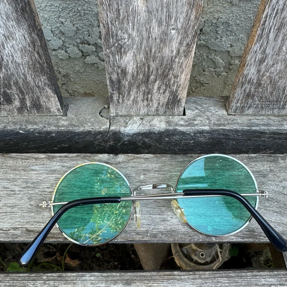 Small Round Hipster Fashion Sunglasses Lennon Elton Potter Kids Green